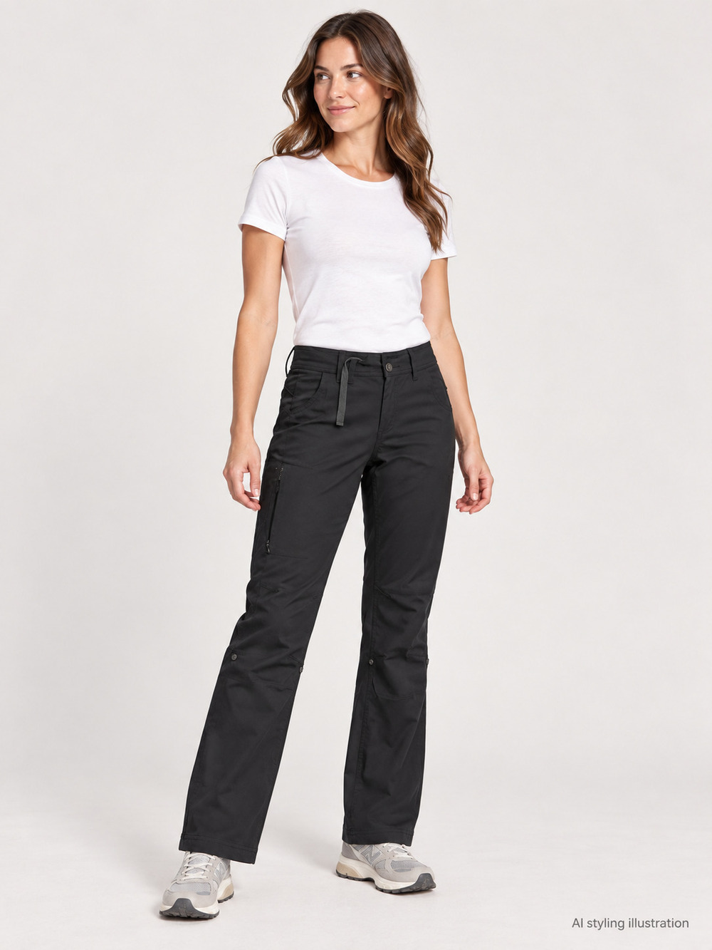 prAna Black Roll Up Hiking Pants Size 4